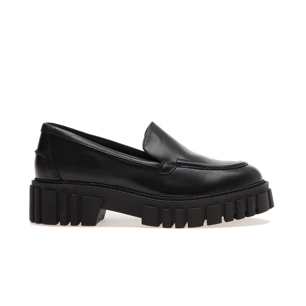 CLARKS PAGE LOAFER BLACK LEATHER - WOMENS