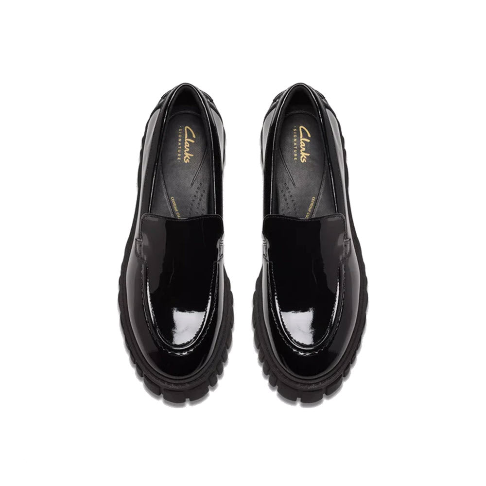 Clarks black loafers womens best sale