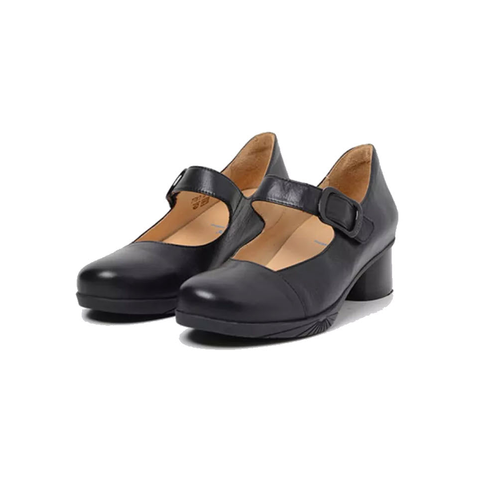 WOLKY SELMA VELVET LEATHER BLACK - WOMENS