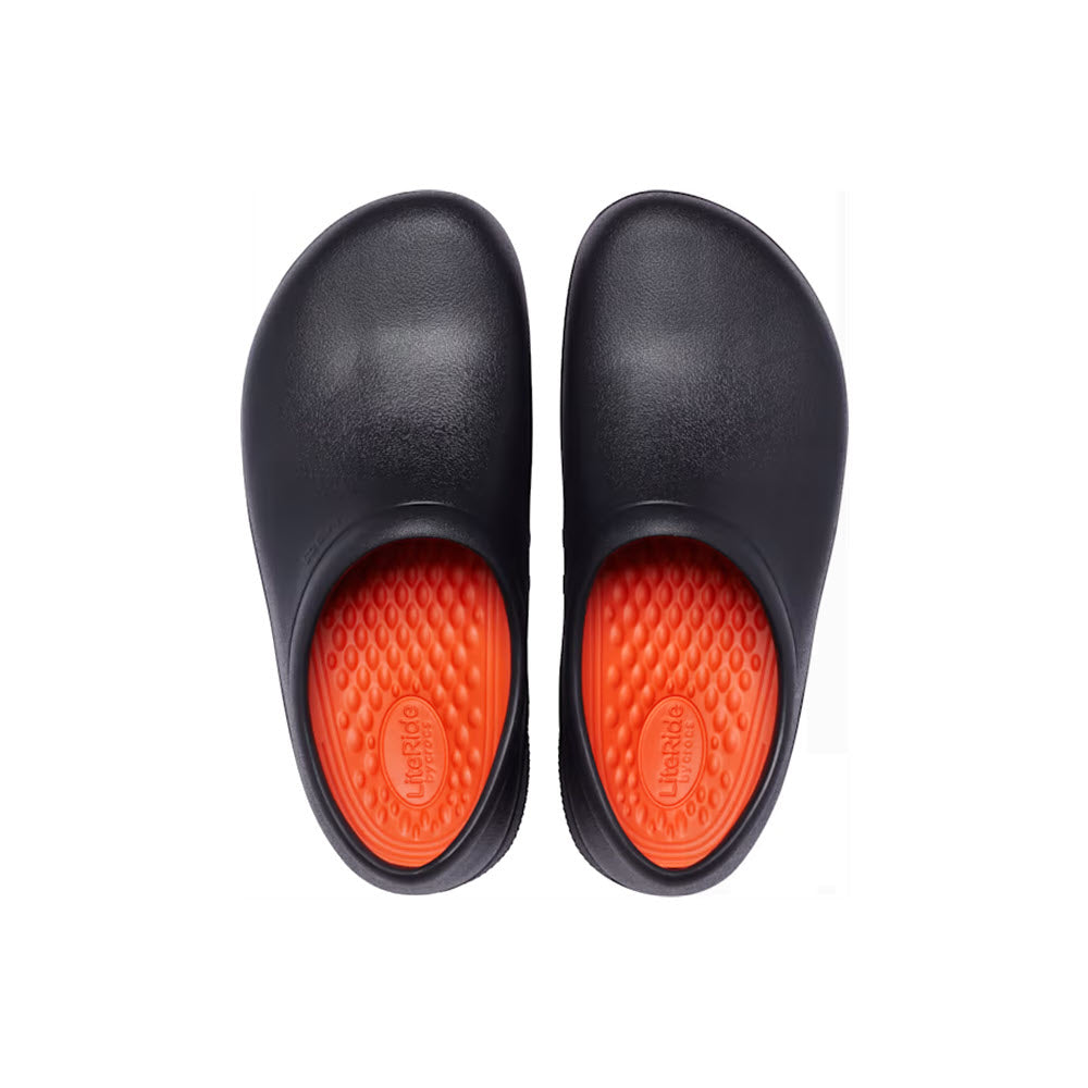 CROCS SLIP RESISTANT ON THE CLOCK LITERIDE SLIP ON BLACK - UNISEX