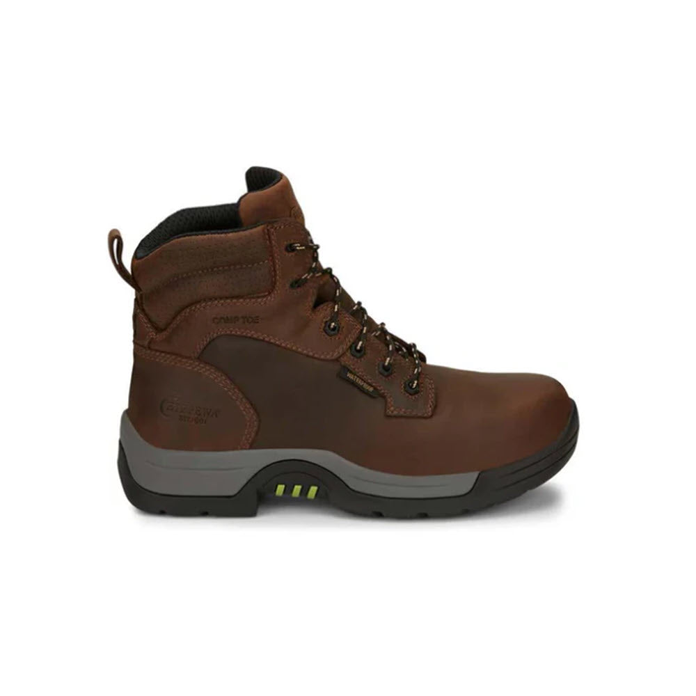 CHIPPEWA COMPOSITE TOE 6 INCH WATERPROOF SD WORK BOOT BROWN - MENS