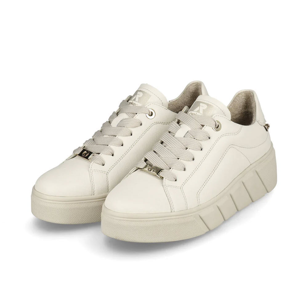 REVOLUTION PLATFORM STREET SNEAKER OFF WHITE - WOMENS