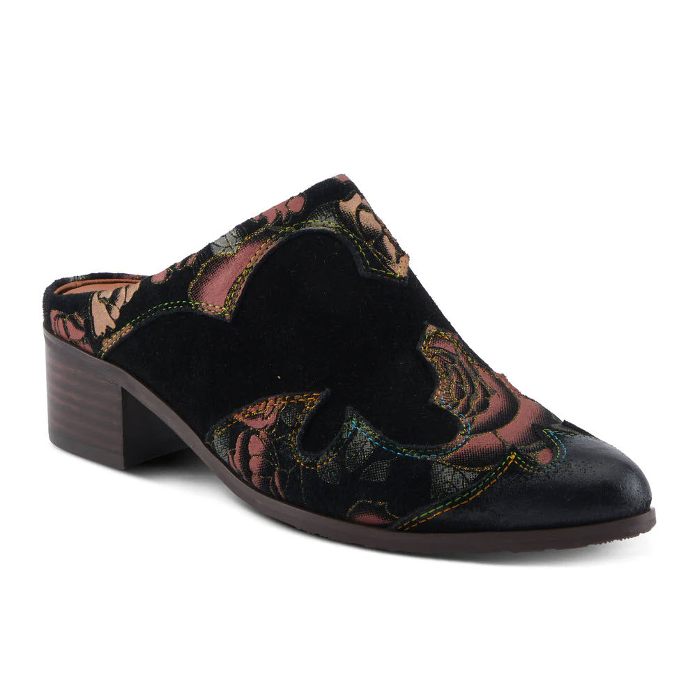 SPRING STEP LARTISTE LADYSLIDE SHINE BLACK MULTI - WOMENS