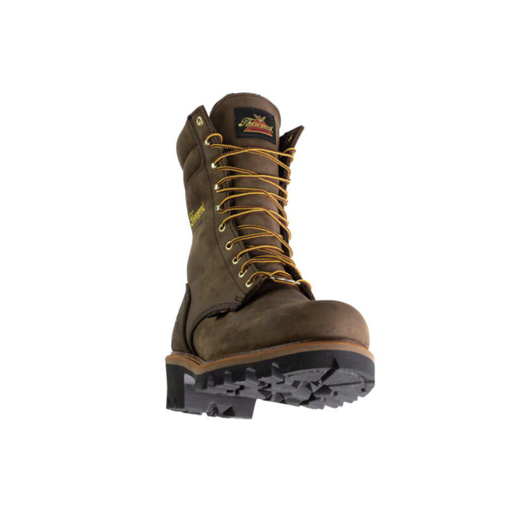 THOROGOOD 9 INCH SAFETY TOE WATERPROOF INSULATED LOGGER MADE IN THE USA BROWN - MENS