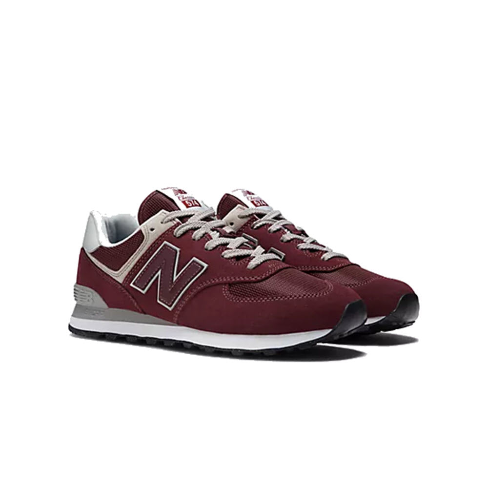 NEW BALANCE ML574EVM LACE OXFORD BURGUNDY/WHITE - MENS