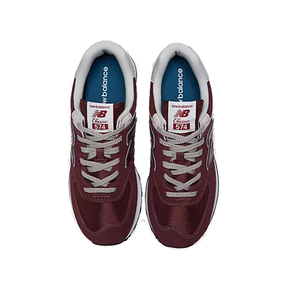 NEW BALANCE ML574EVM LACE OXFORD BURGUNDY/WHITE - MENS