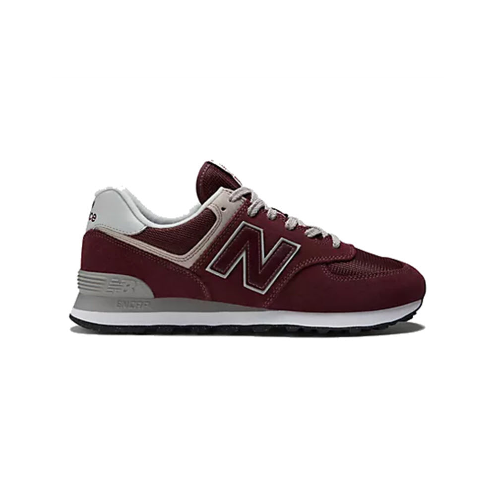 NEW BALANCE ML574EVM LACE OXFORD BURGUNDY/WHITE - MENS