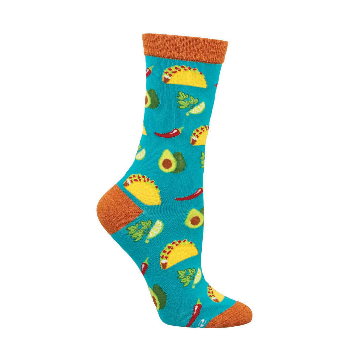 SOCKSMITH SOMETHING TO TACO BOUT CREW SOCKS BLUE - WOMENS