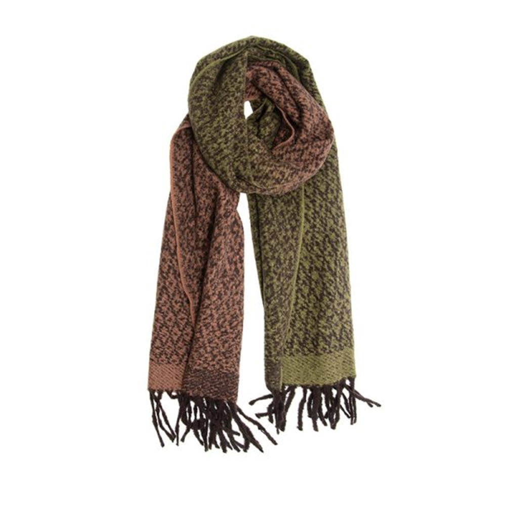 JOY SUSAN COZY SCARF OLIVE/PINK