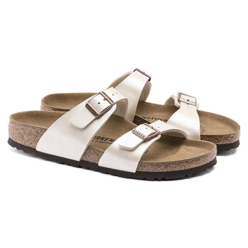 BIRKENSTOCK SYDNEY LUXE BUCKLE GRACEFUL PEARL WHITE - WOMENS