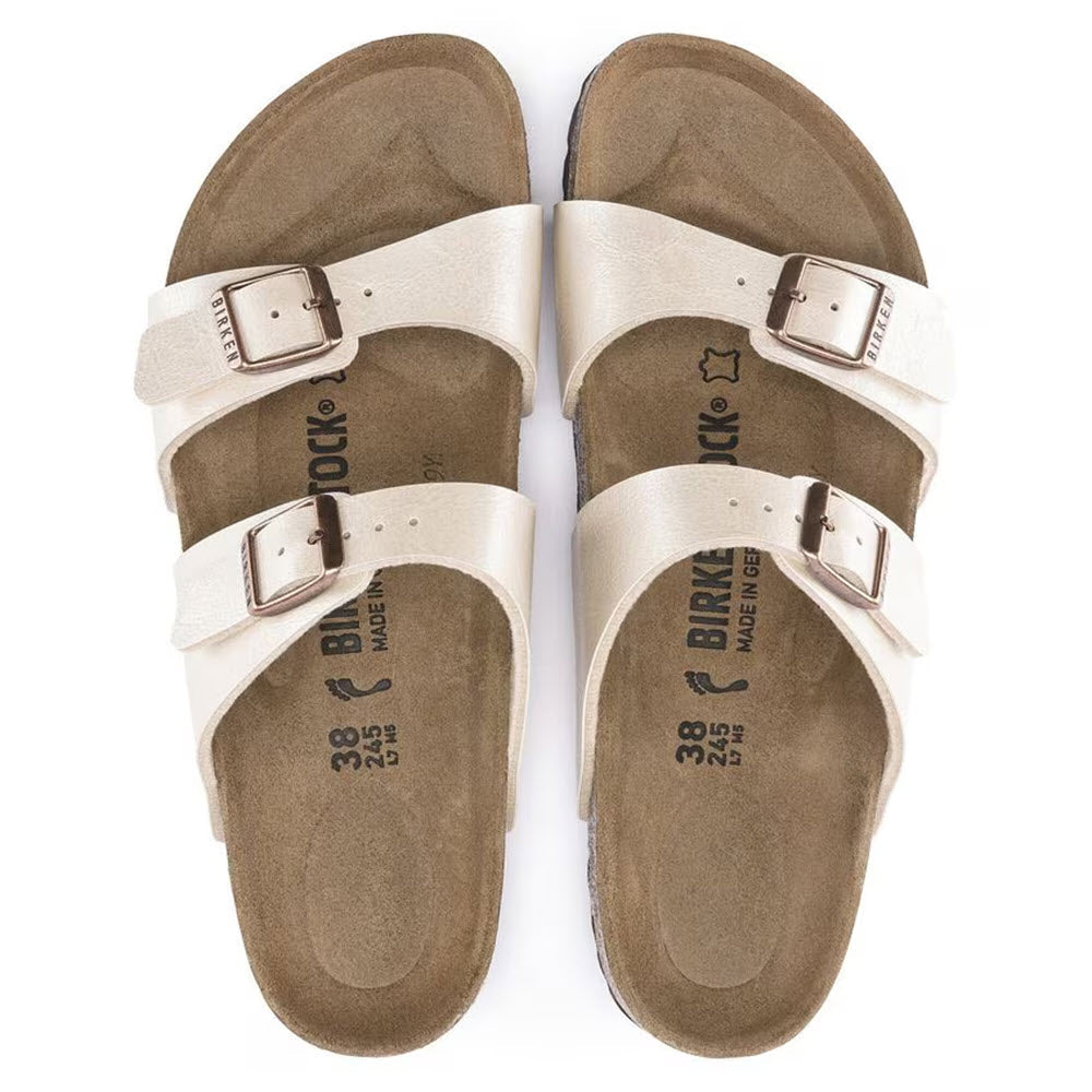 BIRKENSTOCK SYDNEY LUXE BUCKLE GRACEFUL PEARL WHITE - WOMENS
