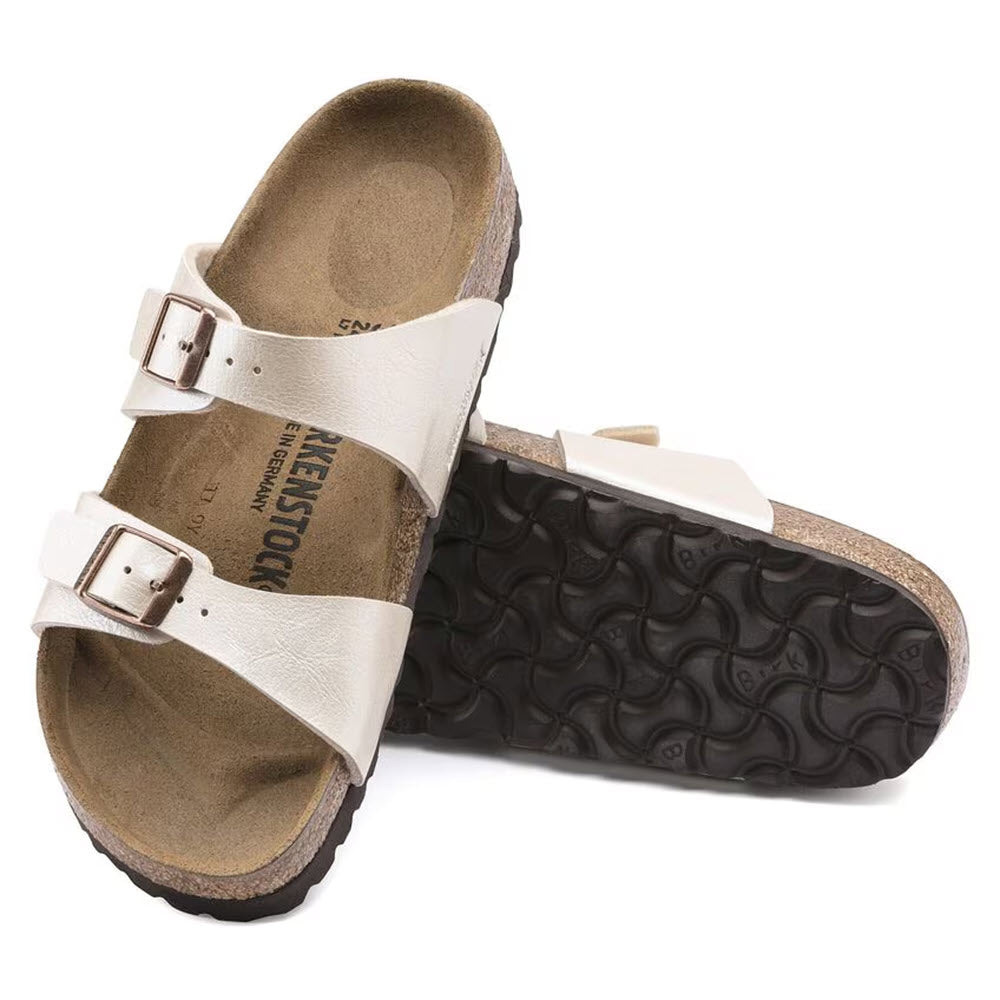 BIRKENSTOCK SYDNEY LUXE BUCKLE GRACEFUL PEARL WHITE - WOMENS