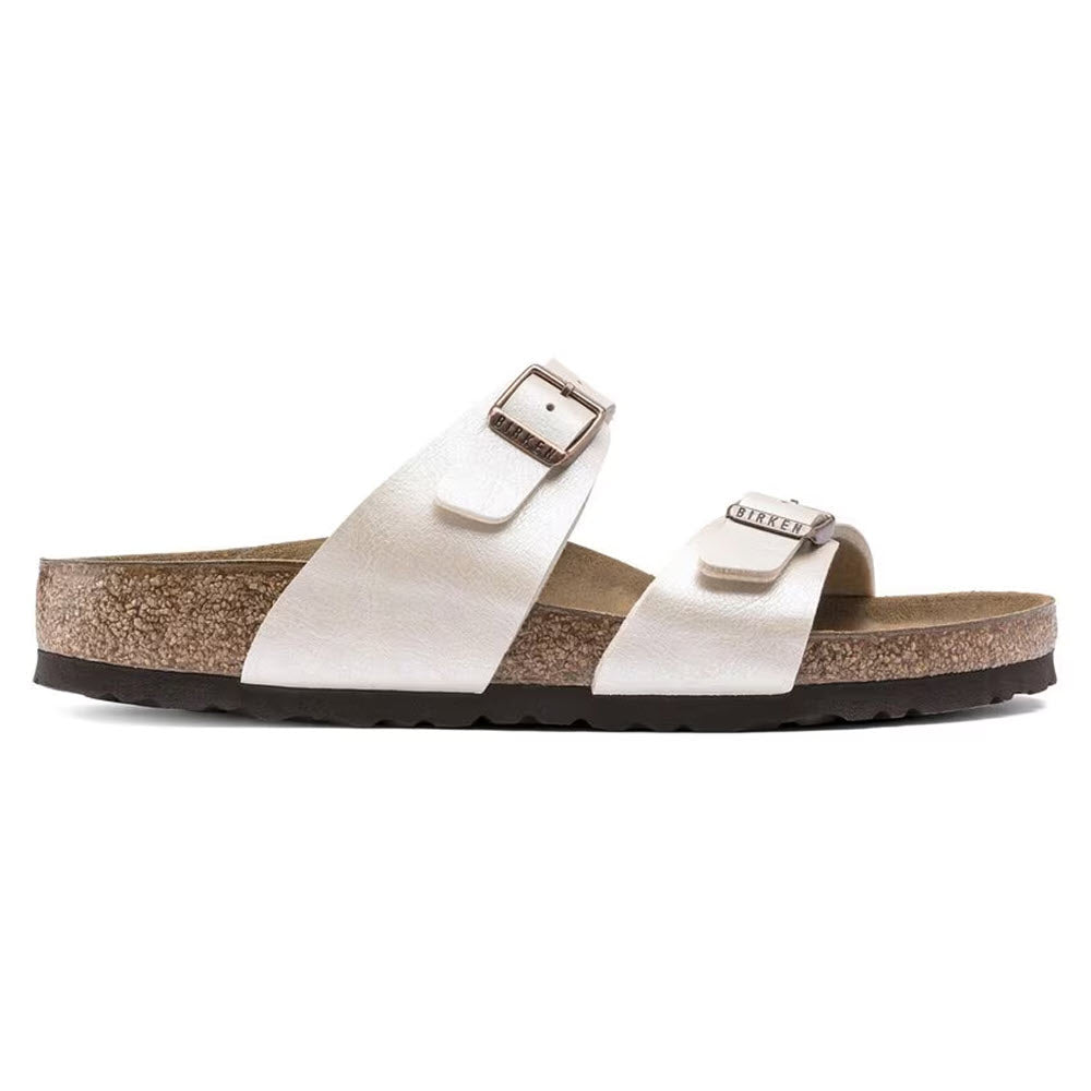 BIRKENSTOCK SYDNEY LUXE BUCKLE GRACEFUL PEARL WHITE - WOMENS