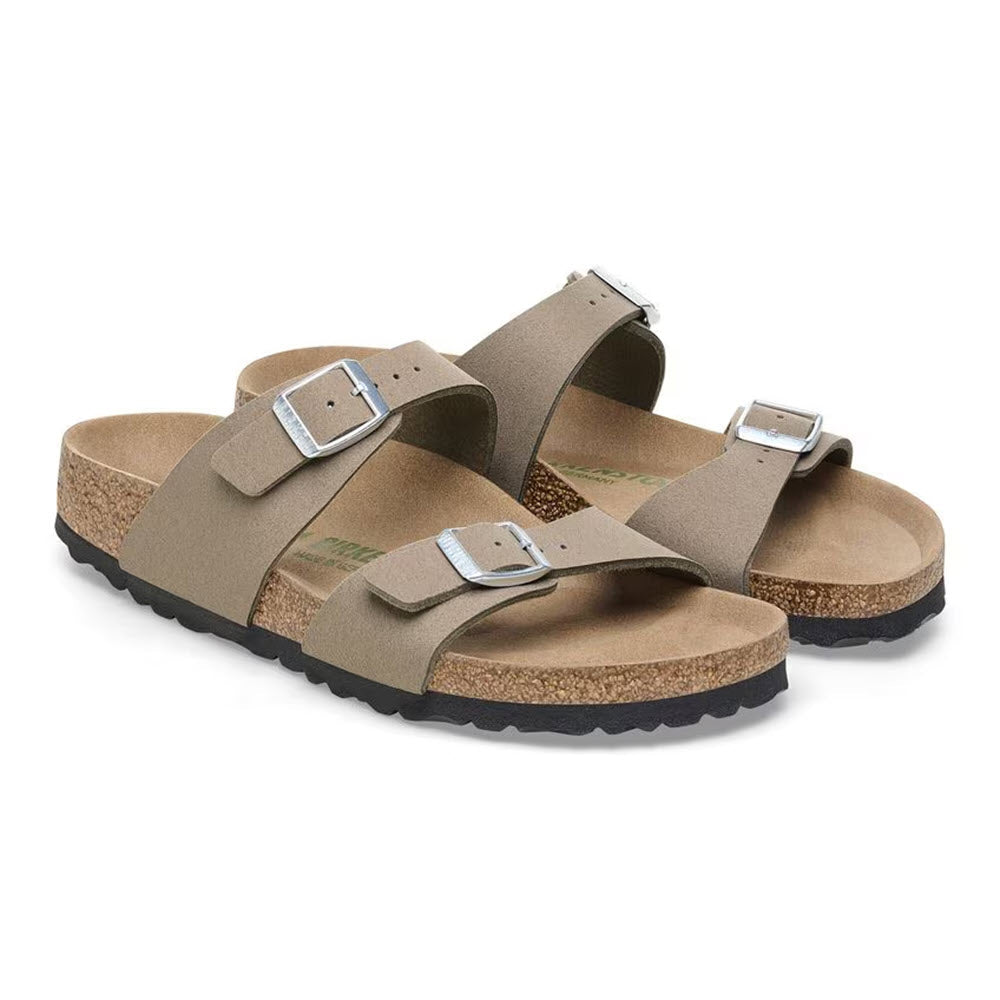 BIRKENSTOCK SYDNEY VEGAN SILKY GRAY TAUPE - WOMENS