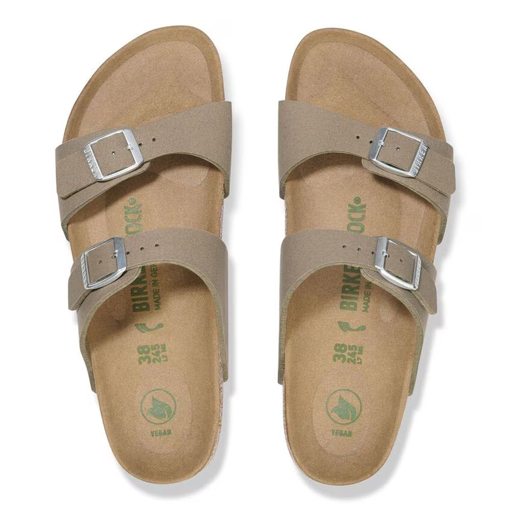 BIRKENSTOCK SYDNEY VEGAN SILKY GRAY TAUPE - WOMENS
