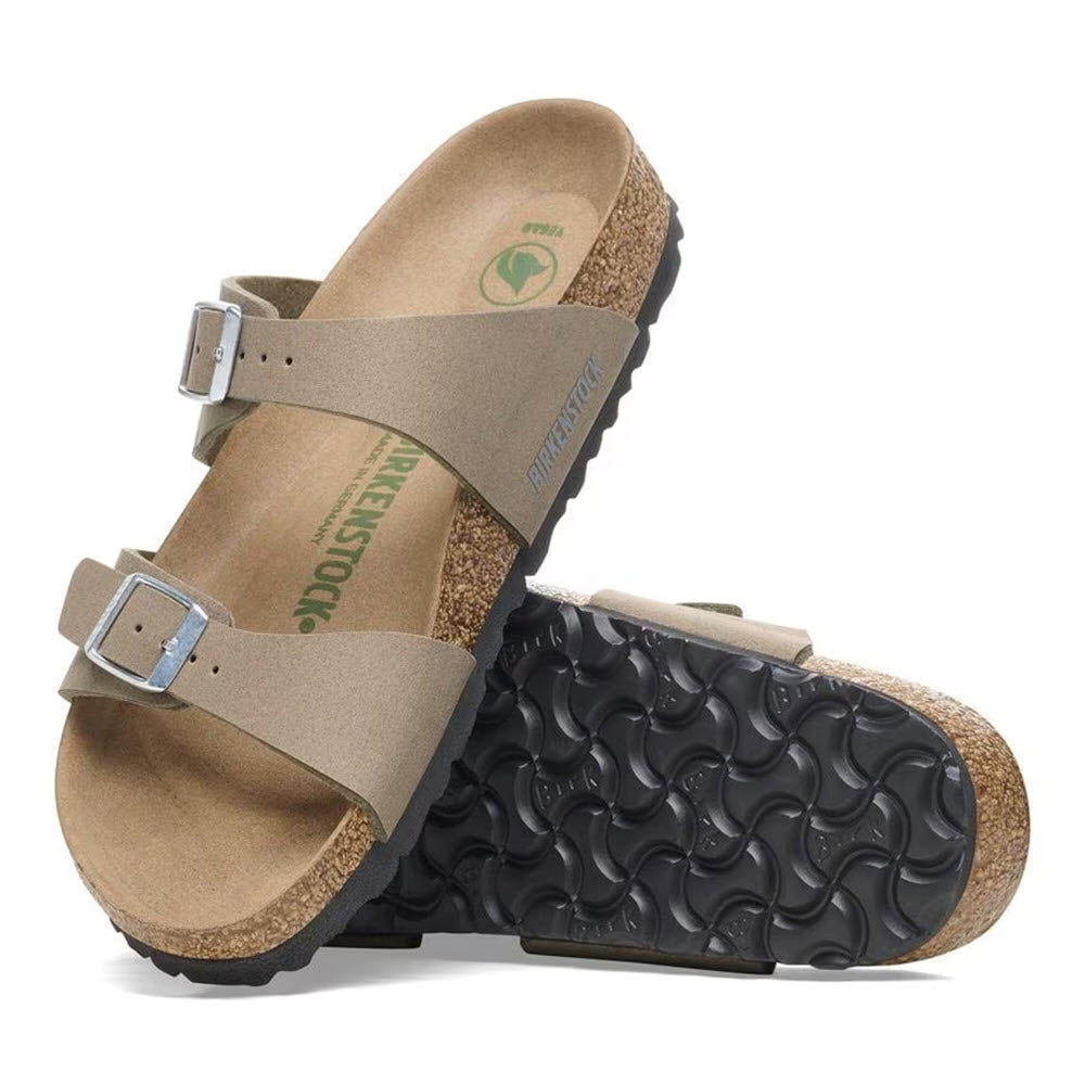 BIRKENSTOCK SYDNEY VEGAN SILKY GRAY TAUPE - WOMENS