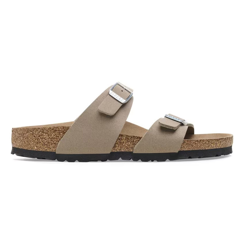 BIRKENSTOCK SYDNEY VEGAN SILKY GRAY TAUPE - WOMENS