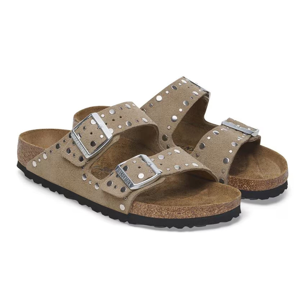 BIRKENSTOCK ARIZONA RIVETS TAUPE - WOMENS