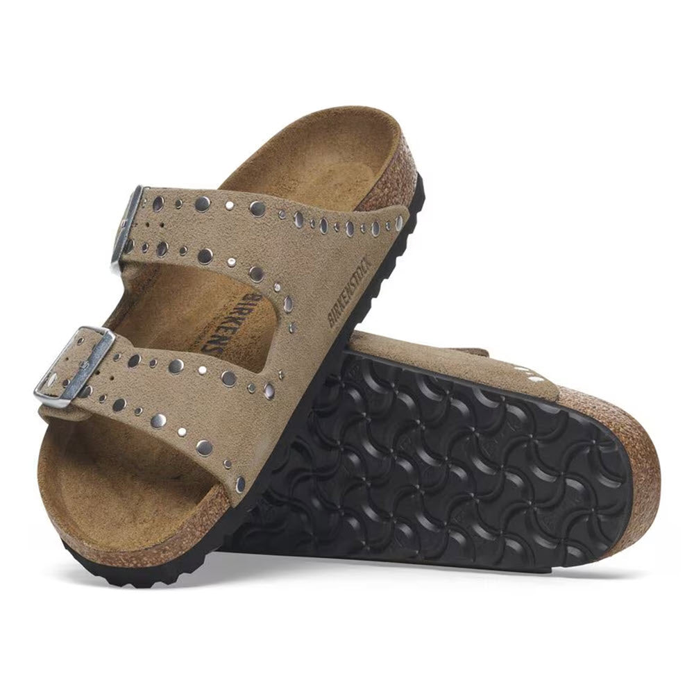 BIRKENSTOCK ARIZONA RIVETS TAUPE - WOMENS