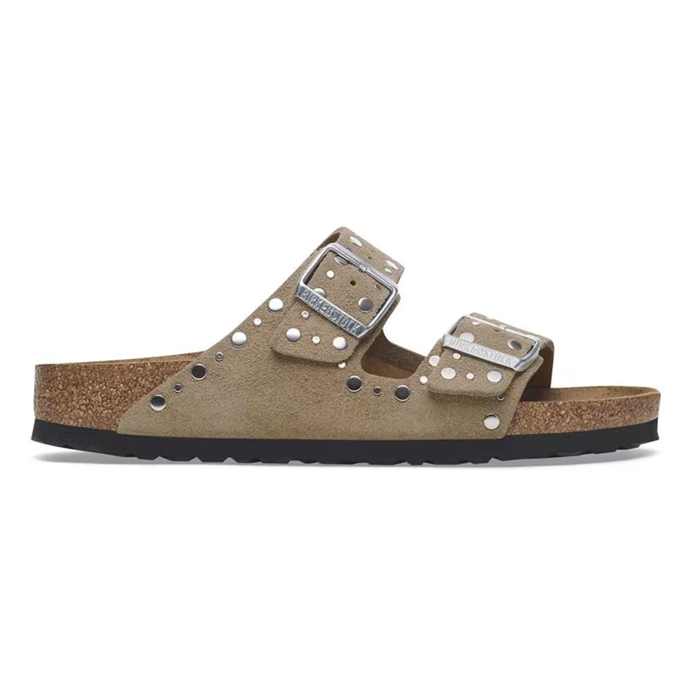 BIRKENSTOCK ARIZONA RIVETS TAUPE - WOMENS