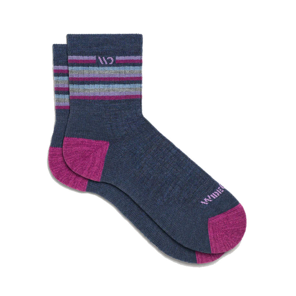 WIDE OPEN MICRO CREW SOCKS STRIPE CUSHION DENIM - WOMENS
