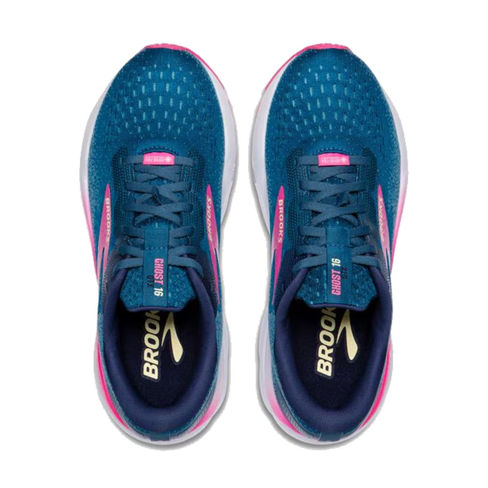 BROOKS GHOST 16 GTX MOROCCAN BLUE/PINK - WOMENS