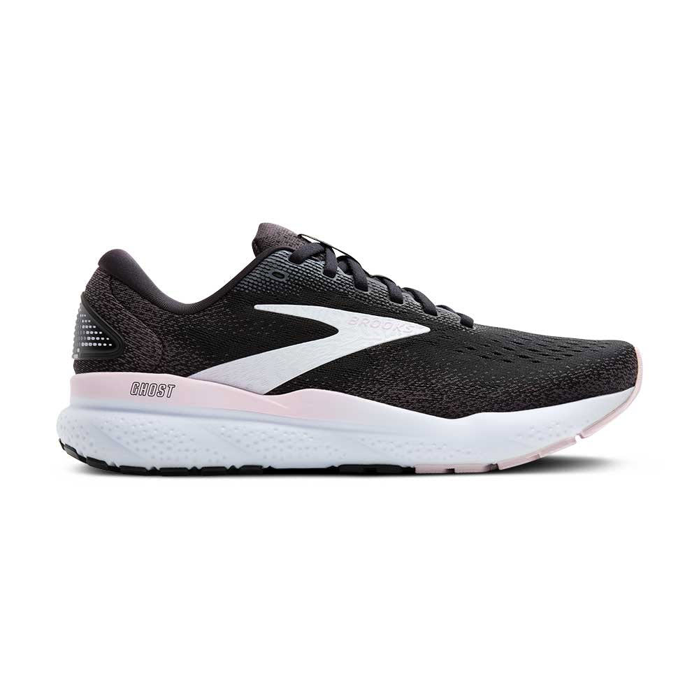 BROOKS GHOST 16 BLACK/WHITE/ORCHID ICE - WOMENS