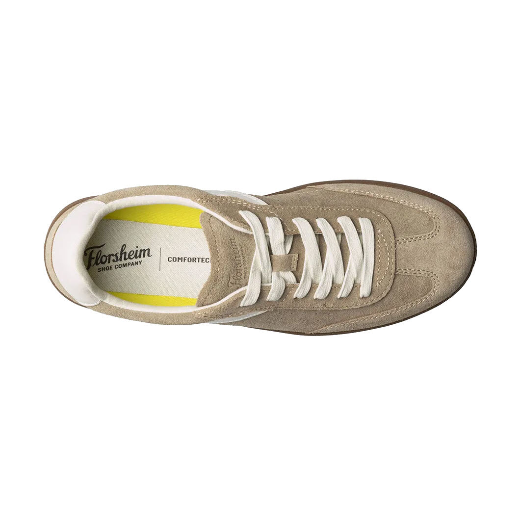 FLORSHEIM PACE T TOE LACE UP SNEAKER TAUPE SUEDE - MENS