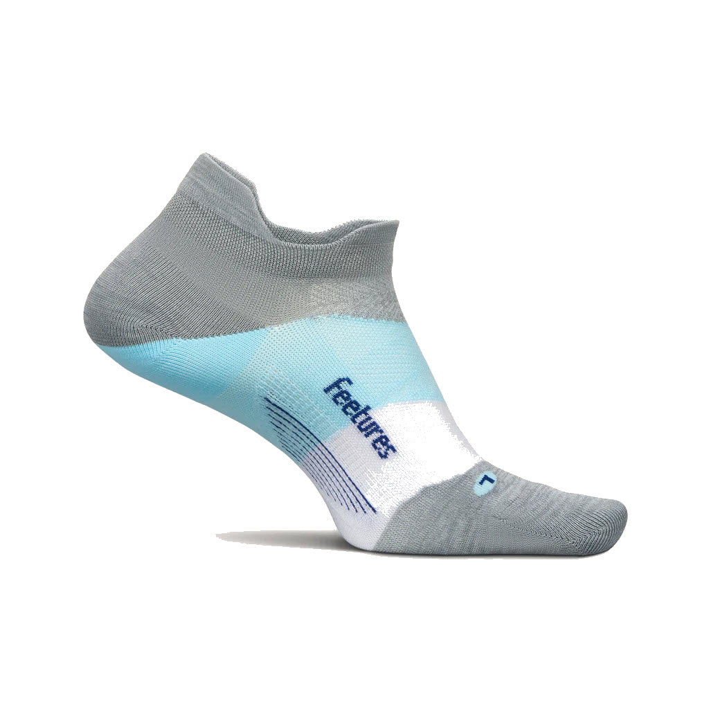 FEETURES ELITE ULTRA LIGHT NO SHOW TAB SOCKS GRAY SKY