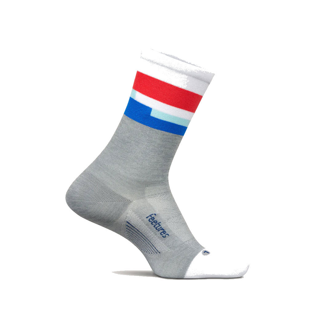 FEETURES ELITE ULTRA LIGHT MINI CREW SOCKS MISSION GRAY