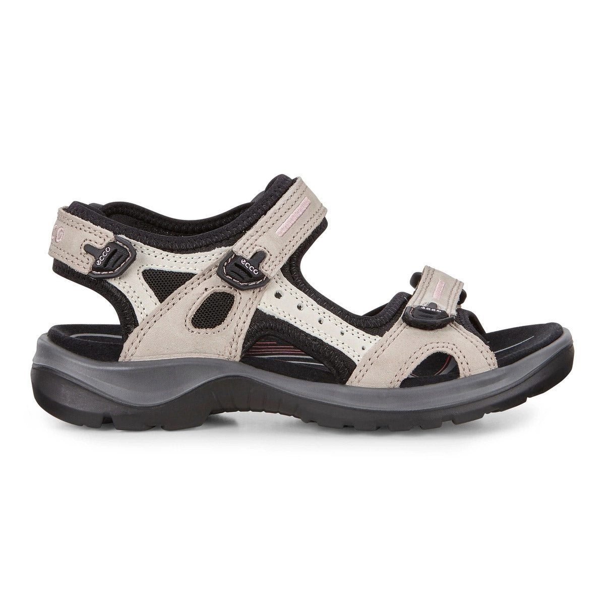 A single white ECCO Yucatan sport sandal with adjustable straps.