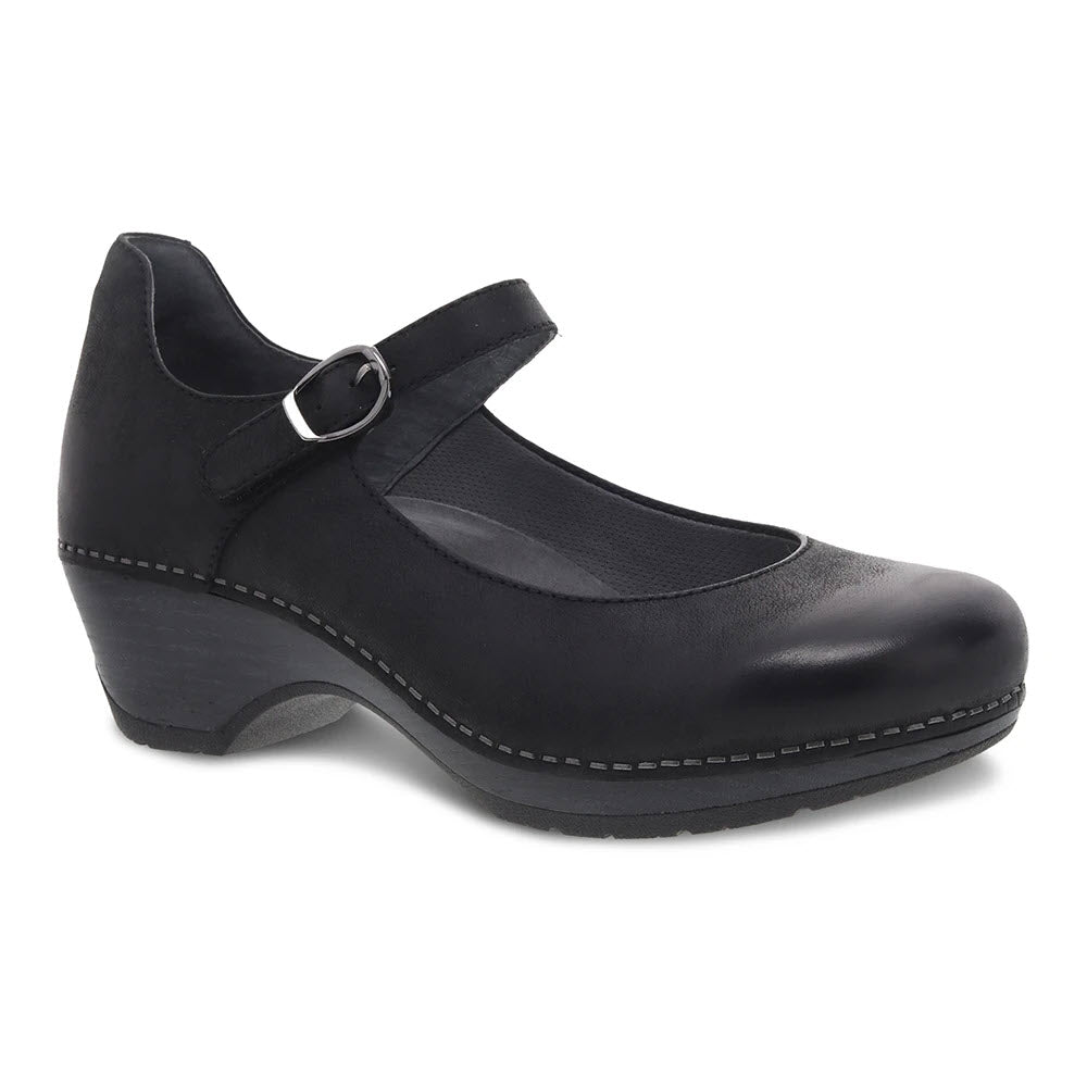 DANSKO MARLA BLACK BURNISHED WOMENS Lamey Wellehan Shoes