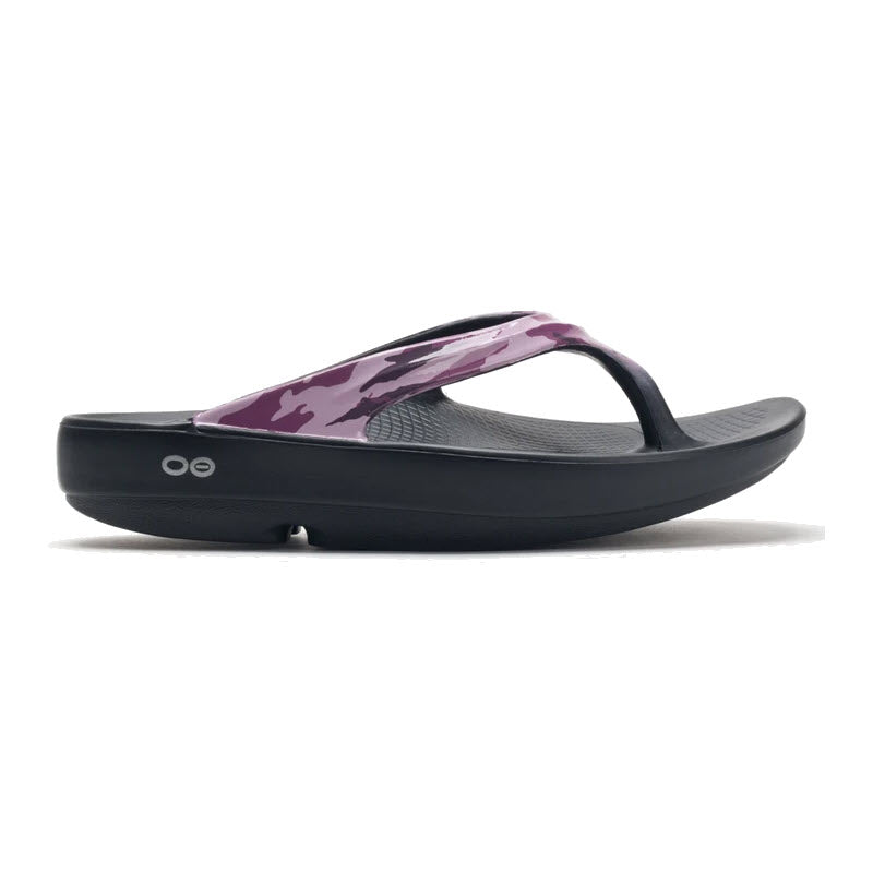 OOFOS OOLALA BLACK PURPLE CAMO WOMENS Lamey Wellehan Shoes